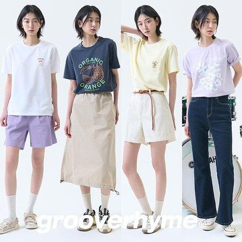 그루브라임 25SS 최신상 쿨에어큐브 반팔티셔츠 여성 4종