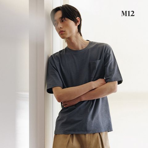 [온플] M12 25SS 남성 면슬럽 라운드넥 티셔츠 5종