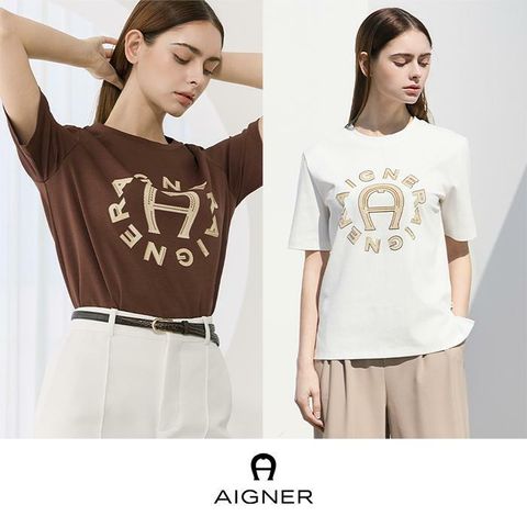 [삼성카드5%할인]아이그너 심볼 레터링 티셔츠