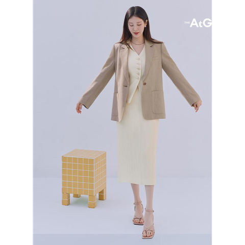 더엣지 25SS 프렌치린넨 혼방 싱글 자켓