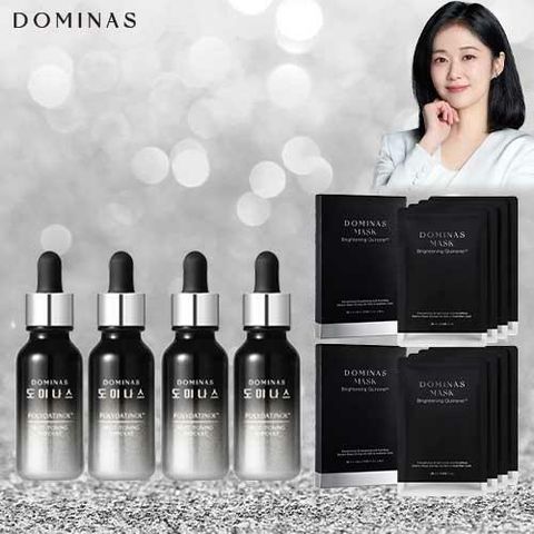 [삼성카드5%할인]태극제약 도미나스 트라넥삼산 기미 앰플 4개 + 마스크팩 2박스(총 8매)
