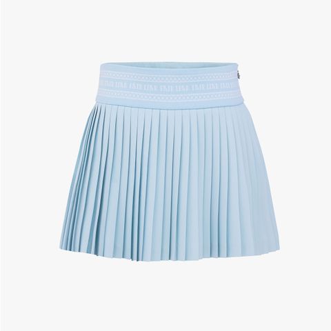 로고 밴드 플리츠 스커트(민트)