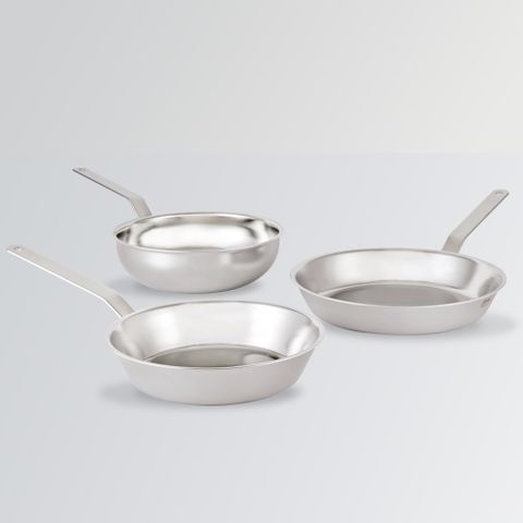 무연마제 스테인리스 통5중 후라이팬 3종 세트(24팬+28팬+24웍)