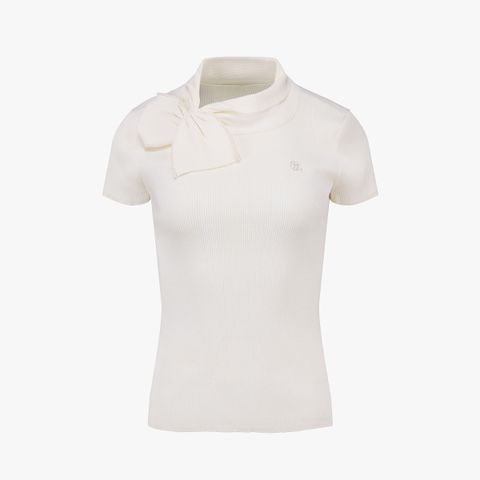 진주 빅 리본 니트(화이트)