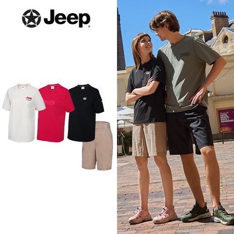 ○ [최초가 84,000원]JEEP 25SS 여성 소로나 반팔티 3종 + 반바지 1종