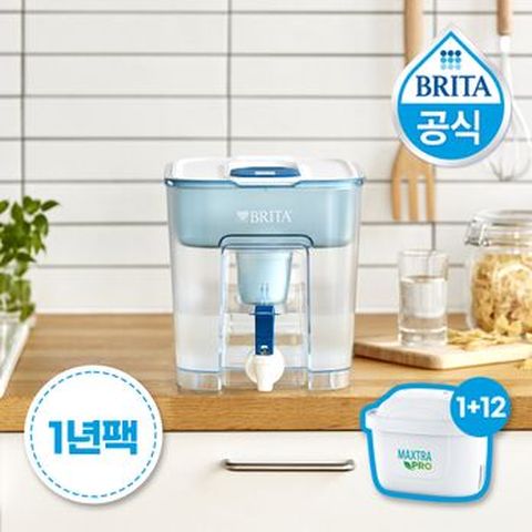 브리타 정수기 플로우 8.2L 1년팩(기본필터 1입+추가필터 12입)