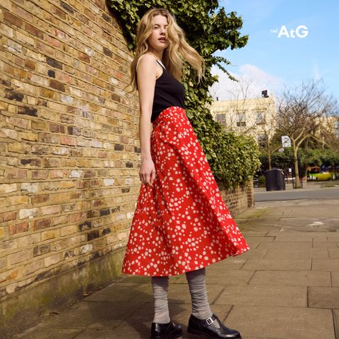 [더엣지X바이에딧] 25SS 데이지 롱스커트