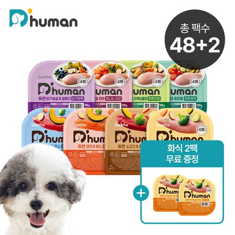 굽네 듀먼 강아지 자연화식 100g x 48+2입 (50팩)