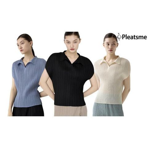 [카드 5%할인](백화점 동일 상품) 25SS 플리츠미 셔츠 카라 블라우스