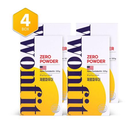 (M)원핏 제로파우더 알파CD 4박스(80포)