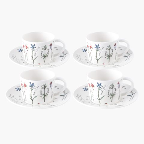 레이첼바커 메도우플라워 티세트 4인