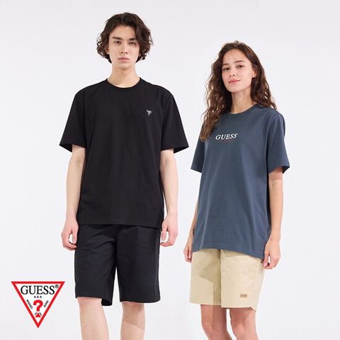 게스 25SS 남녀공용 썸머 셋업 2세트 (반팔티2종+반바지2종)