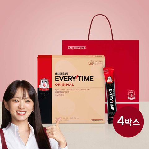 [정관장] 에브리타임 오리지널(10ml*30포) x 4세트+쇼핑백