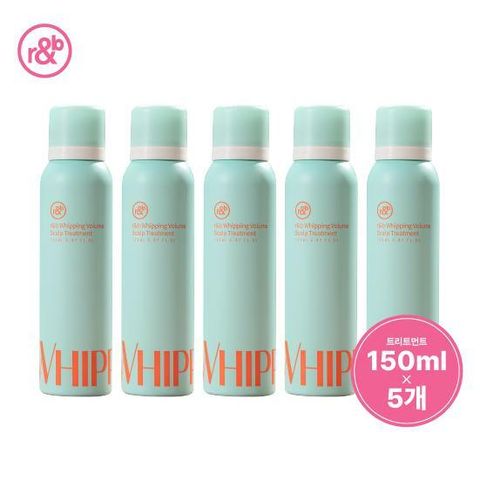 [삼성카드5%할인]알앤비 단백질 휘핑볼륨 스칼프 트리트먼트 (150ml*5통)