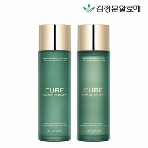 [김정문알로에] 큐어 하이드라 수딩 스킨+로션 기초세트 (1세트)