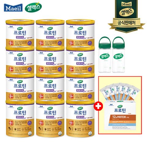 [셀렉스][12캔+프로틴바]프로틴 락토프리 플러스_304gX12캔+너츠바6EA+보틀2개
