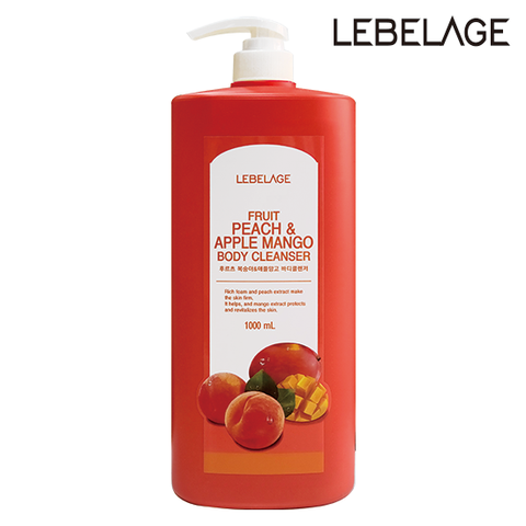 (르베라쥬) 후르츠 복숭아  애플망고 바디클렌저 1,000ml