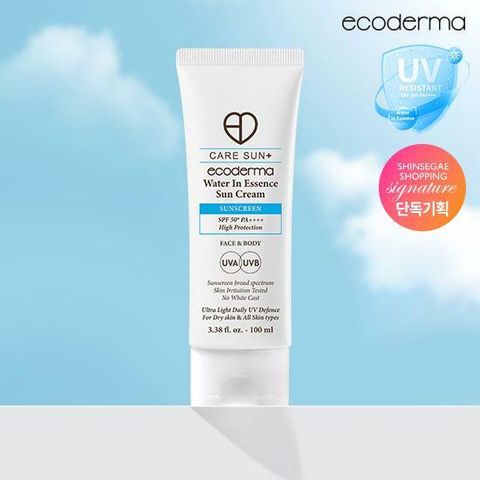 [삼성카드5%할인](단품) 에코더마 워터 에센스 선크림 100ml (특대용량)
