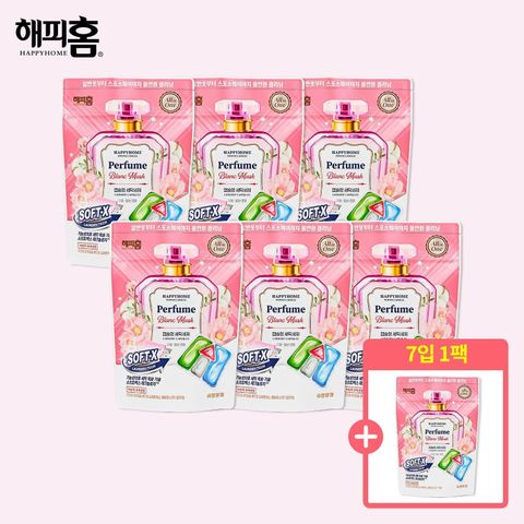 [카드 5%할인][해피홈/블랑머스크]올인원 세탁세제 소프트엑스 블랑머스크 30입x6+7입1팩