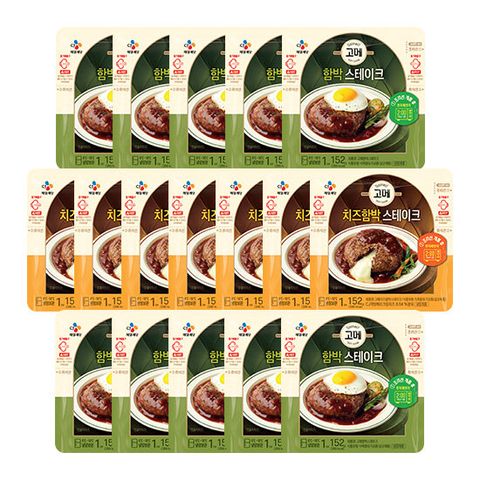 [카드 5%할인][CJ]고메 함박스테이크 10개 + 치즈함박 7개