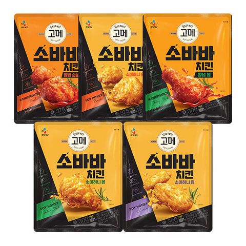 [삼성카드5%할인][CJ]소바바 치킨 5종(소이허니 순살,윙,봉, 양념봉,양념순살)