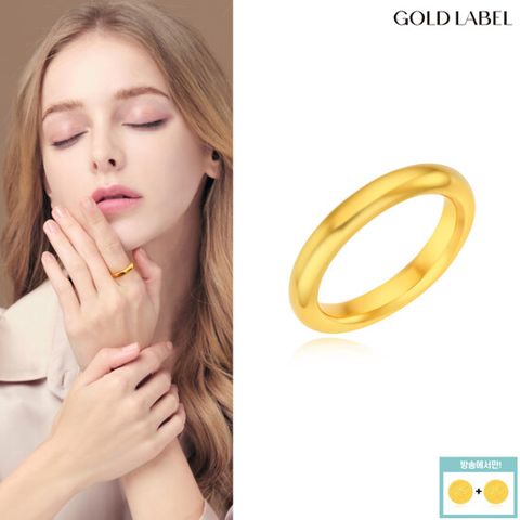 [런칭 가격 그대로] 99.9 24K 순금 클래식 볼륨 반지 + 순금 카네이션 2개