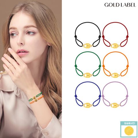 [단 한 번 이 가격] [정상가 419000원] 99.9 24K 순금 행운 자물쇠 매듭 팔찌 + 순금 카네이션 1개