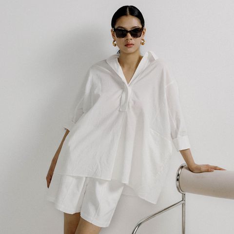 바니스 뉴욕 녹스 린넨 블랜디드 셔츠