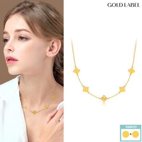 [NEW] [金+金+金 찬스] 99.9 24K 순금 뮤즈 목걸이 + 순금 카네이션 2개