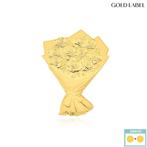 [어버이날 전 배송] [金+金+金 찬스] 99.9 24K 순금 플라워 오브제 + 순금 카네이션 2개