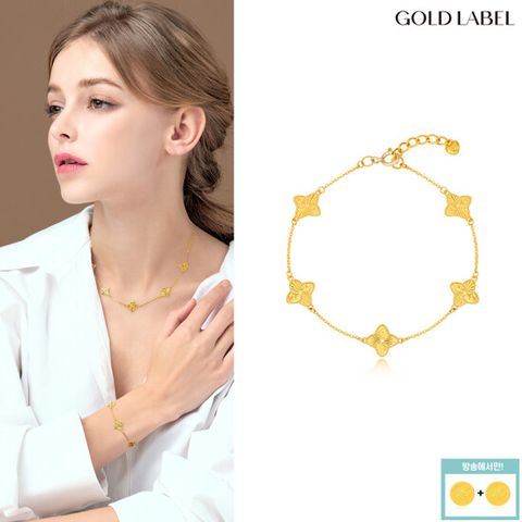 [NEW] [金+金+金 찬스] 99.9 24K 순금 뮤즈 팔찌 + 순금 카네이션 2개