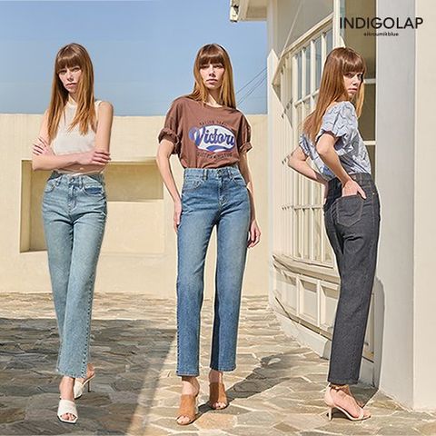 [인디고랩] 25SS 여성 COOL 씬라이트 릴렉스 데님팬츠 3종