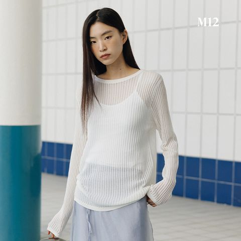 M12 25SS 여성 시스루 루즈핏 풀오버 3종