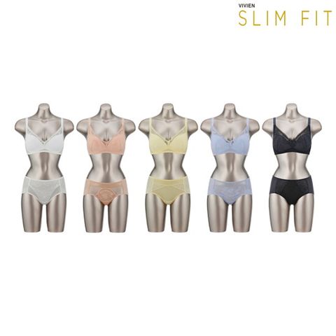 비비안 SLIMFIT 레이스 브라팬티 5세트