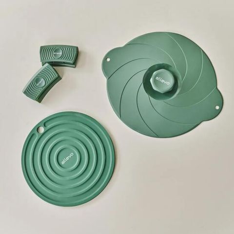 알레보 디엣지 실리콘 뚜껑+냄비받침+핸들2P