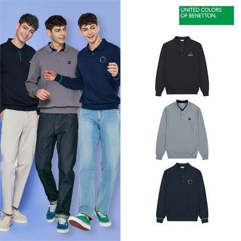 (최초가 169,000원)O [베네통스포츠] 25SS 남성 카라 니트 3종