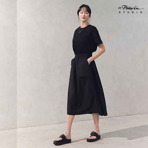 25SS SUMMER 코튼 믹스 패치 드레스