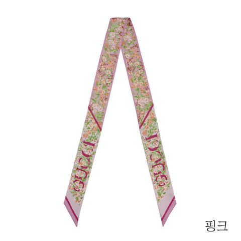 {구찌} 로즈 실크 넥 스카프(783189)