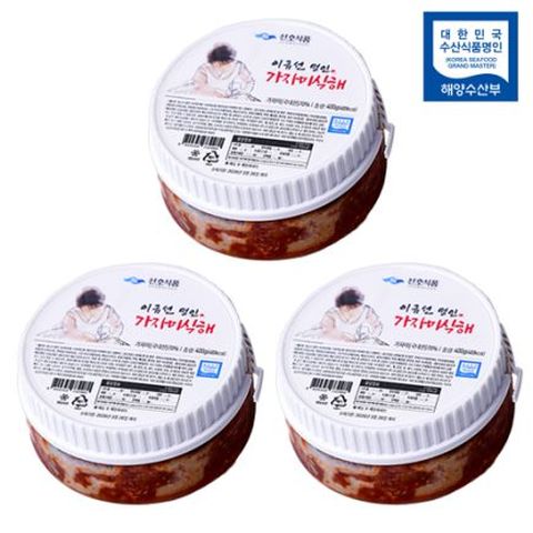 [해양수산부 지정명인] 이금선 명인의 가자미식해 400g x 3통