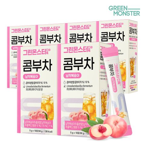 디톡 비건 콤부차 납작복숭아 6박스 (60포)