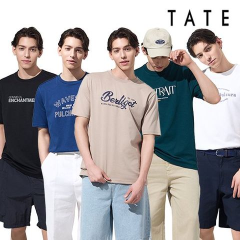 [TATE] 테이트 25SS 남성 썸머 에센셜 코튼 크레오라 아트웍 티 컬렉션 5종