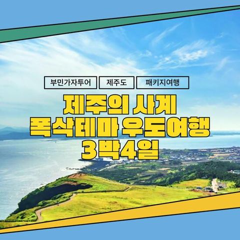 [부민가자투어] 제주도+우도 썸머 패키지 3박 4일