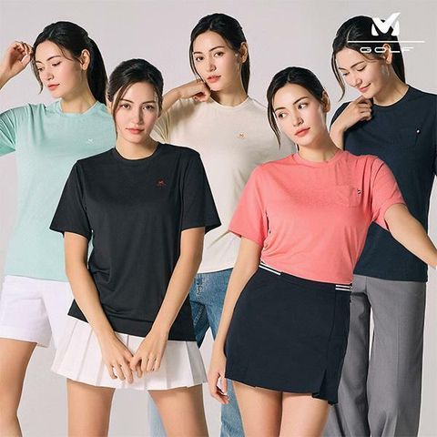 [국민카드5%할인]25SS 밀레골프 라운드반팔티 5종세트 여성