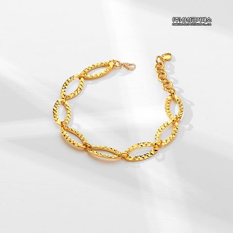 [38만원 SALE][삼성금거래소]24K 와이드 클립 팔찌 11.25g