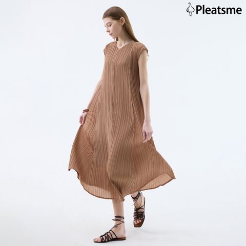 25SS 플리츠 브이넥 캡슬리브 원피스(원피스 +이너)