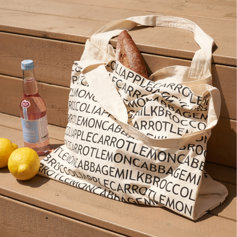 제니리본 트윈포켓 에코백(레터링_아이보리)