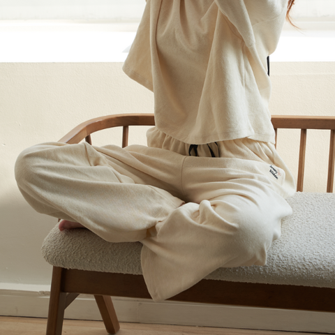 제니리본 올데이 테리 와이드팬츠(단품)