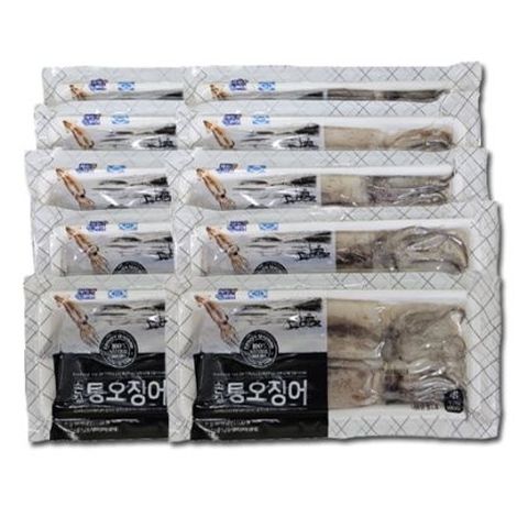 [명진] 손질통오징어 110g×20미 (1팩/2미, 총 10팩)