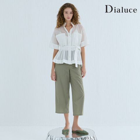 [론칭가 59900원] 디아루체 25 SS 절개포인트 크롭 배기 팬츠