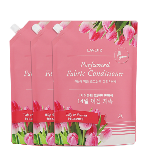퍼퓸 비건 섬유유연제 2L 리필 3개: 튤립&프리지아
